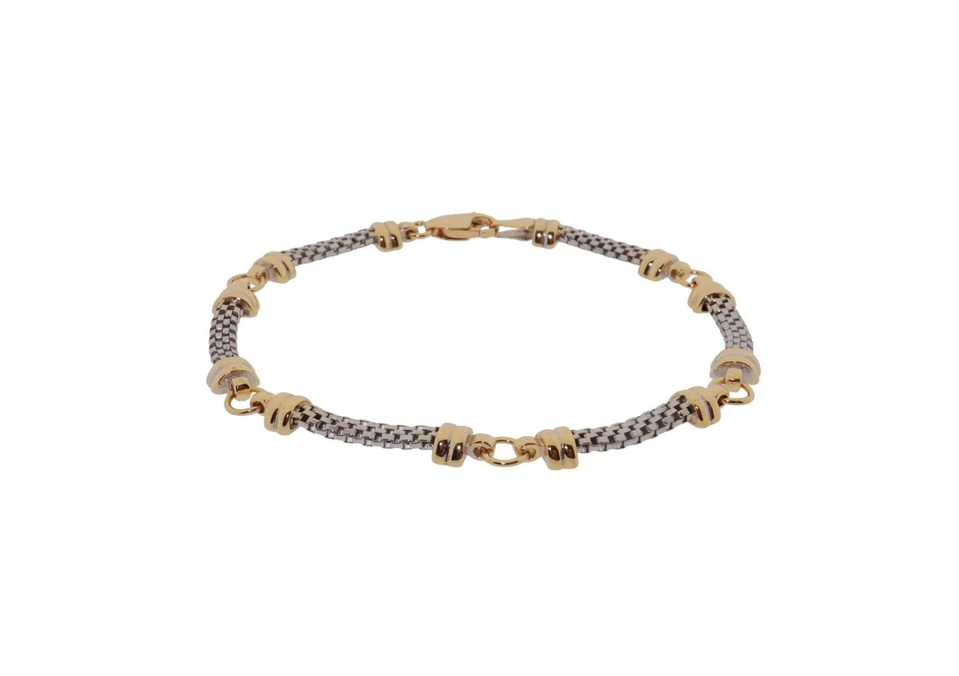 18 karaat bicolor gouden dames armband