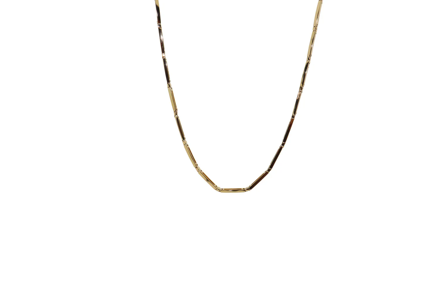 14 karaat gouden staafjes collier