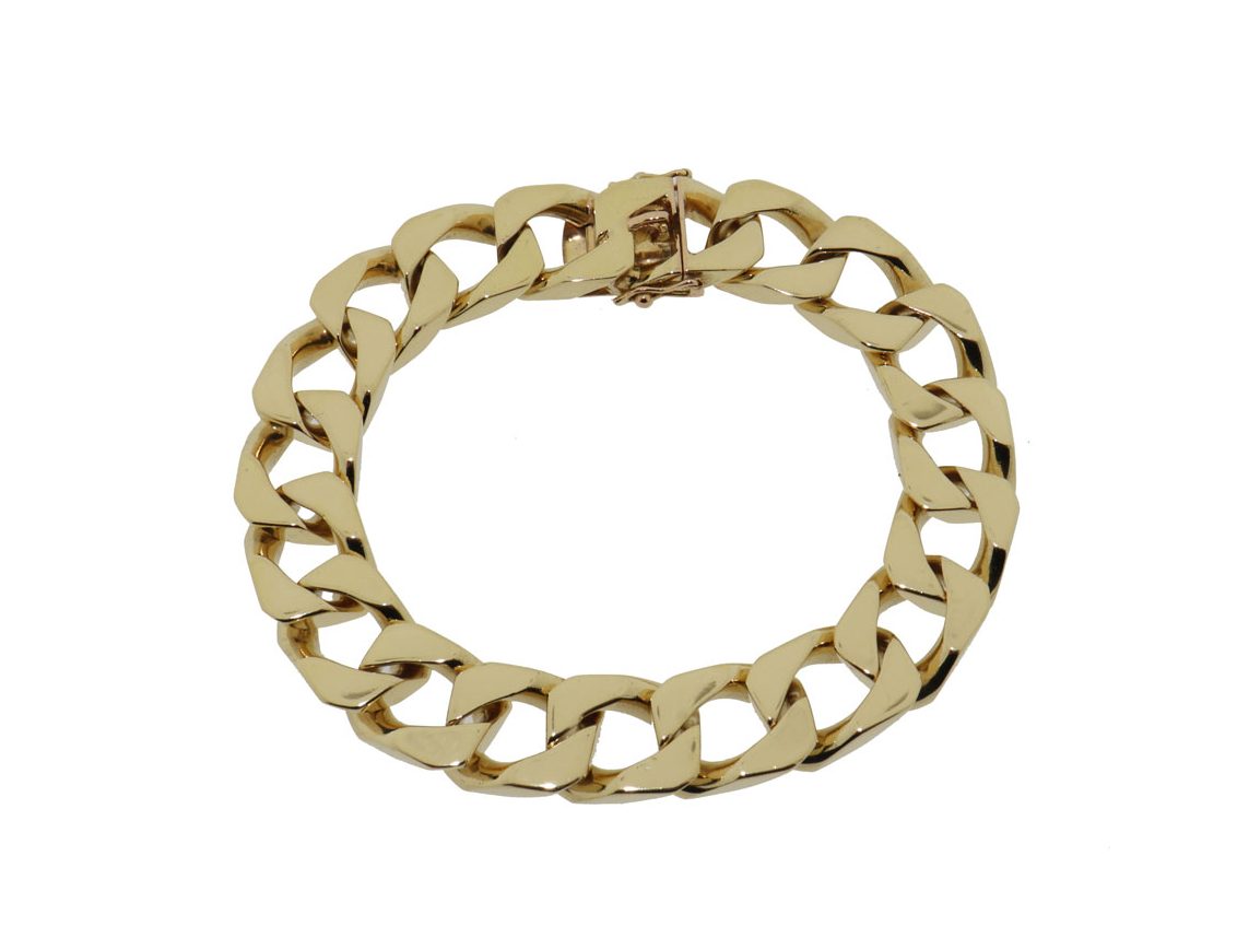 18 karaat massief gouden heren armband