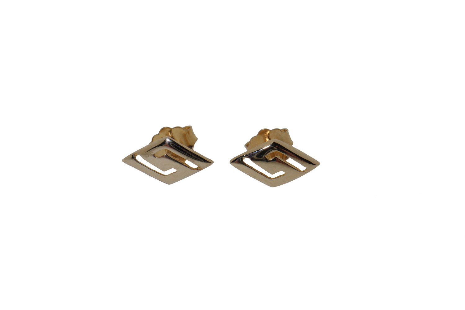 14 karaat gouden ruit studs