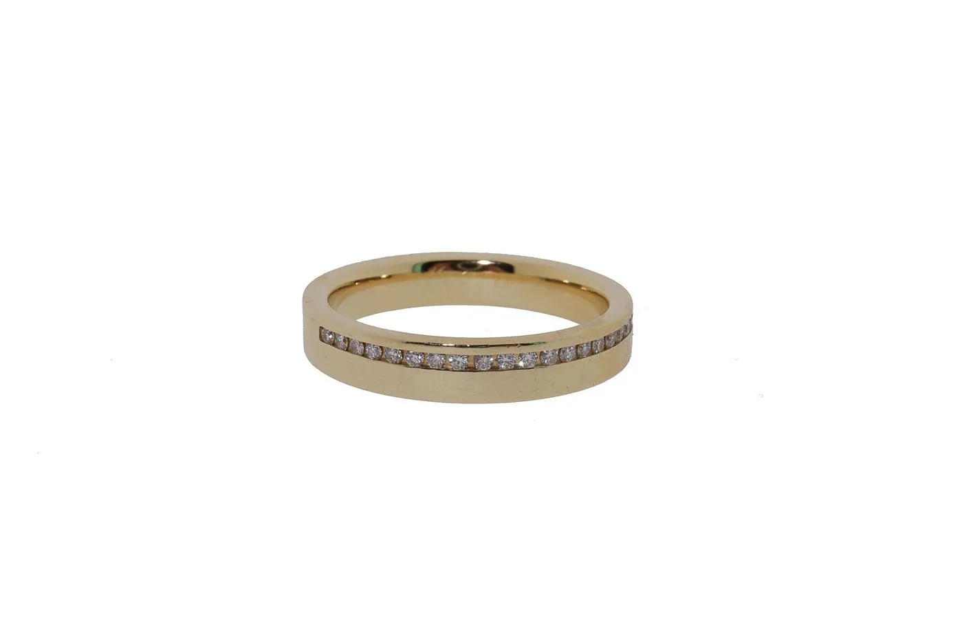 14 karaat gouden dames (trouw)ring met diamanten