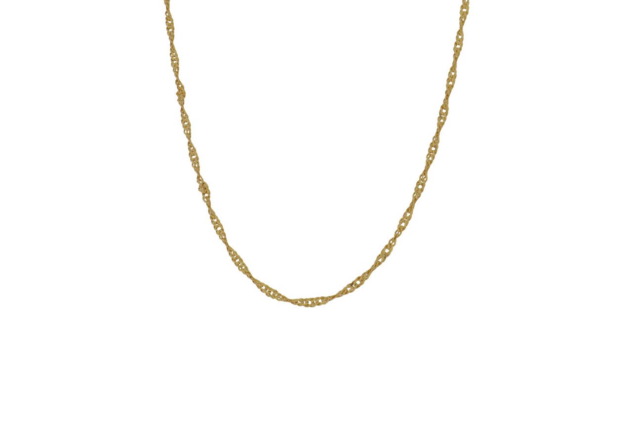 Twisted Choker ketting | 14 karaat goud