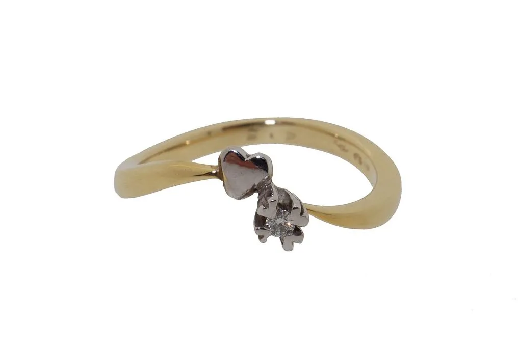 14K gouden Eclat dames ring met diamant