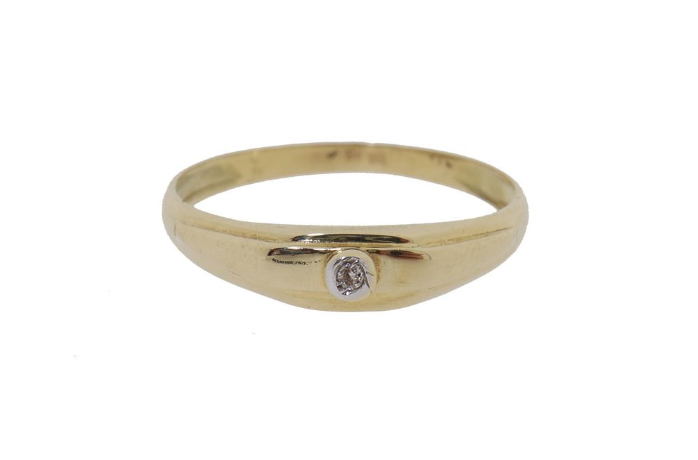 14K gouden dames ring met diamant