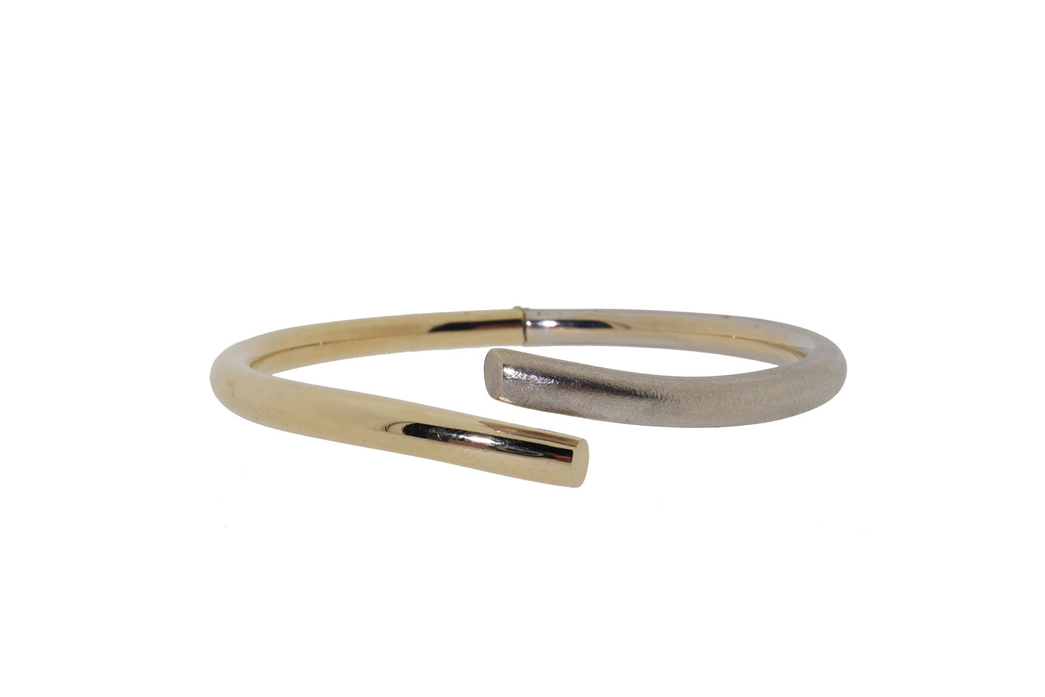 14 karaat bicolor gouden bangle