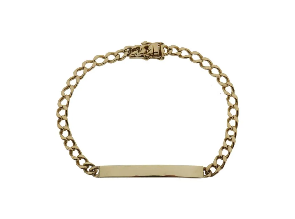 18 karaat gouden schakelarmband met graveerplaatje