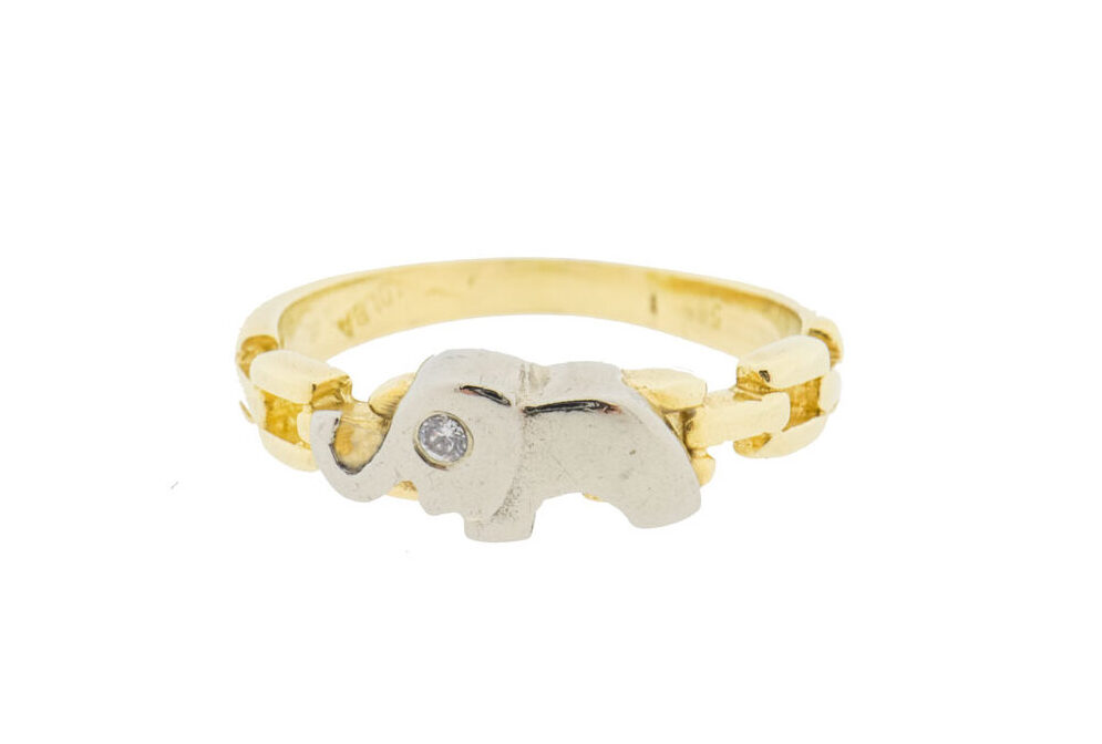 Buba | 14 Karaat Gouden Olifant Ring