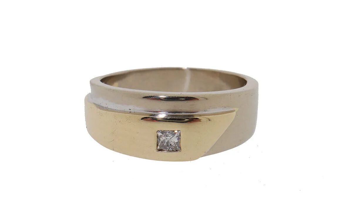 Gouden Ring Met Diamant 0.09 ct