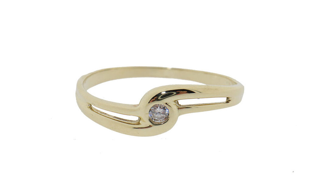 Gouden Dames Ring Met Zirkonia