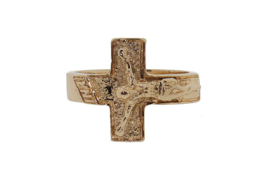 Gouden Christus Heren Ring 18K