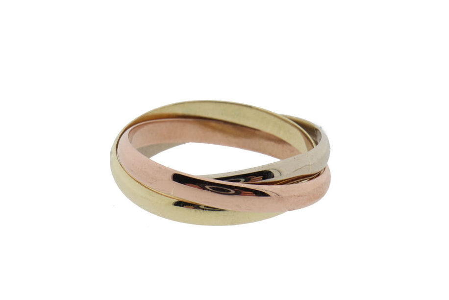 Gouden Trinity Ring 14 Karaat