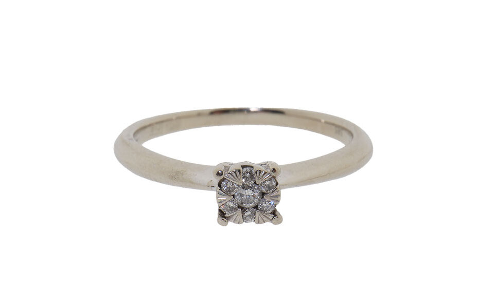 Witgouden Dames Ring Met Diamanten