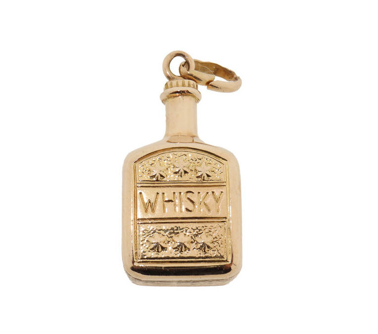 Whisky Bottle | 18K Gouden Hanger