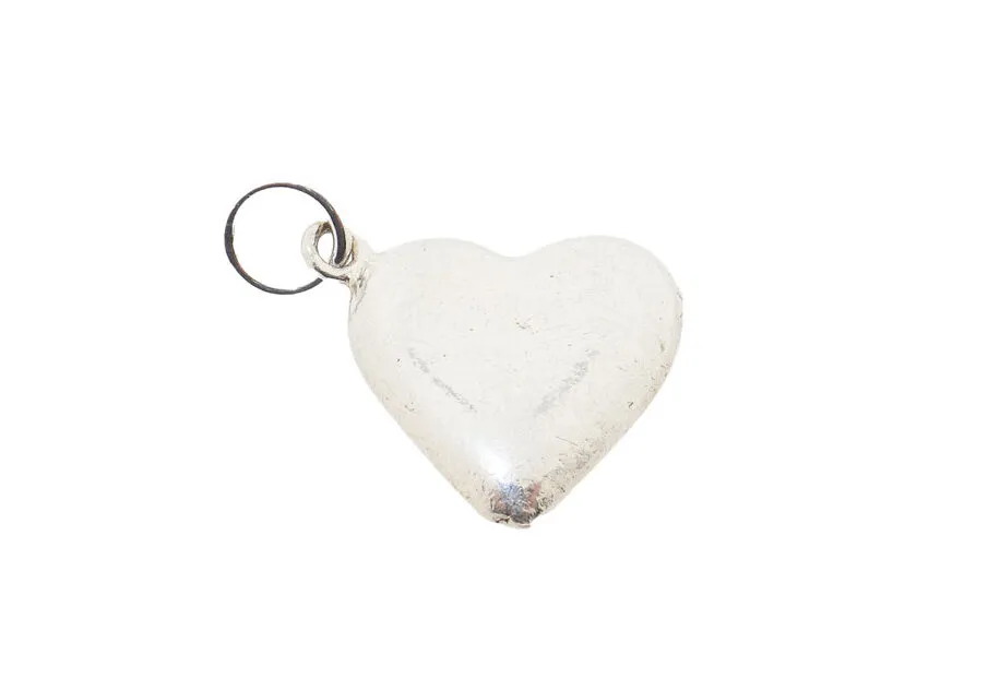 Vintage zilveren hart hanger