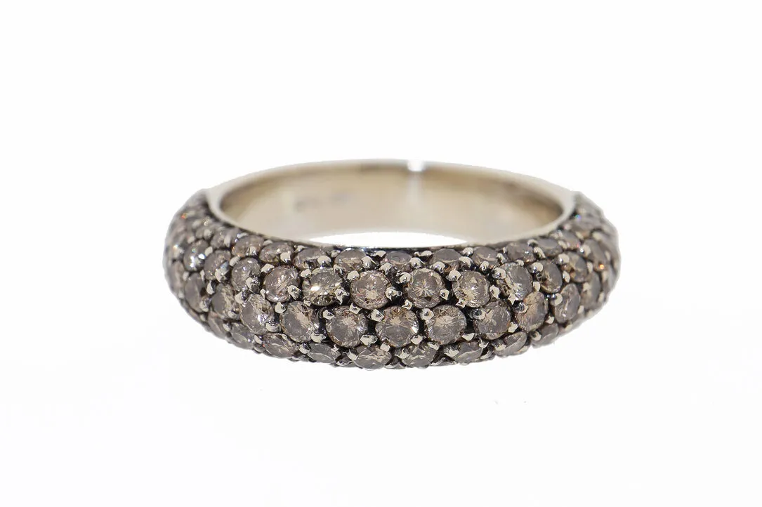 18 Karaat Gouden Ring Met 1.00 Ct Champagne Diamanten