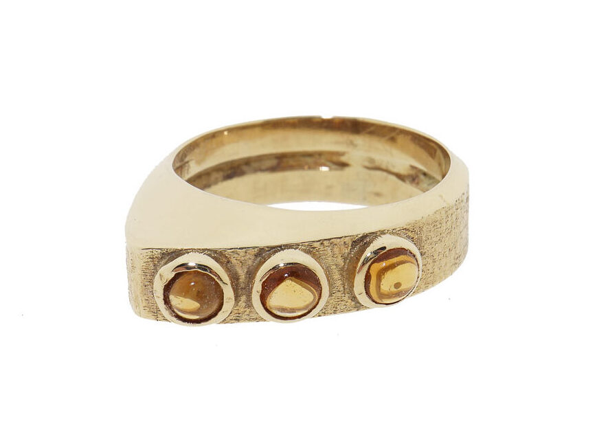 14 Karaat Gouden Ring Met Citrien