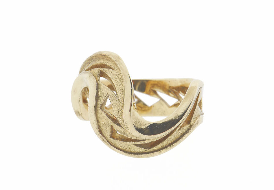 14 Karaat Vintage Gouden Slag Ring