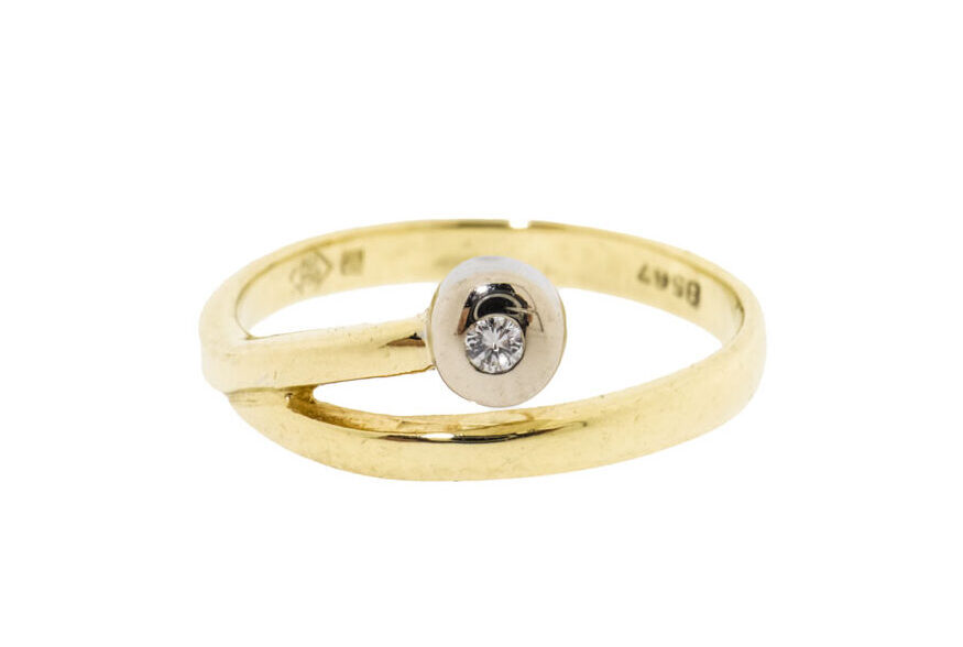 18 Karaat Gouden Dames Ring Met Diamant