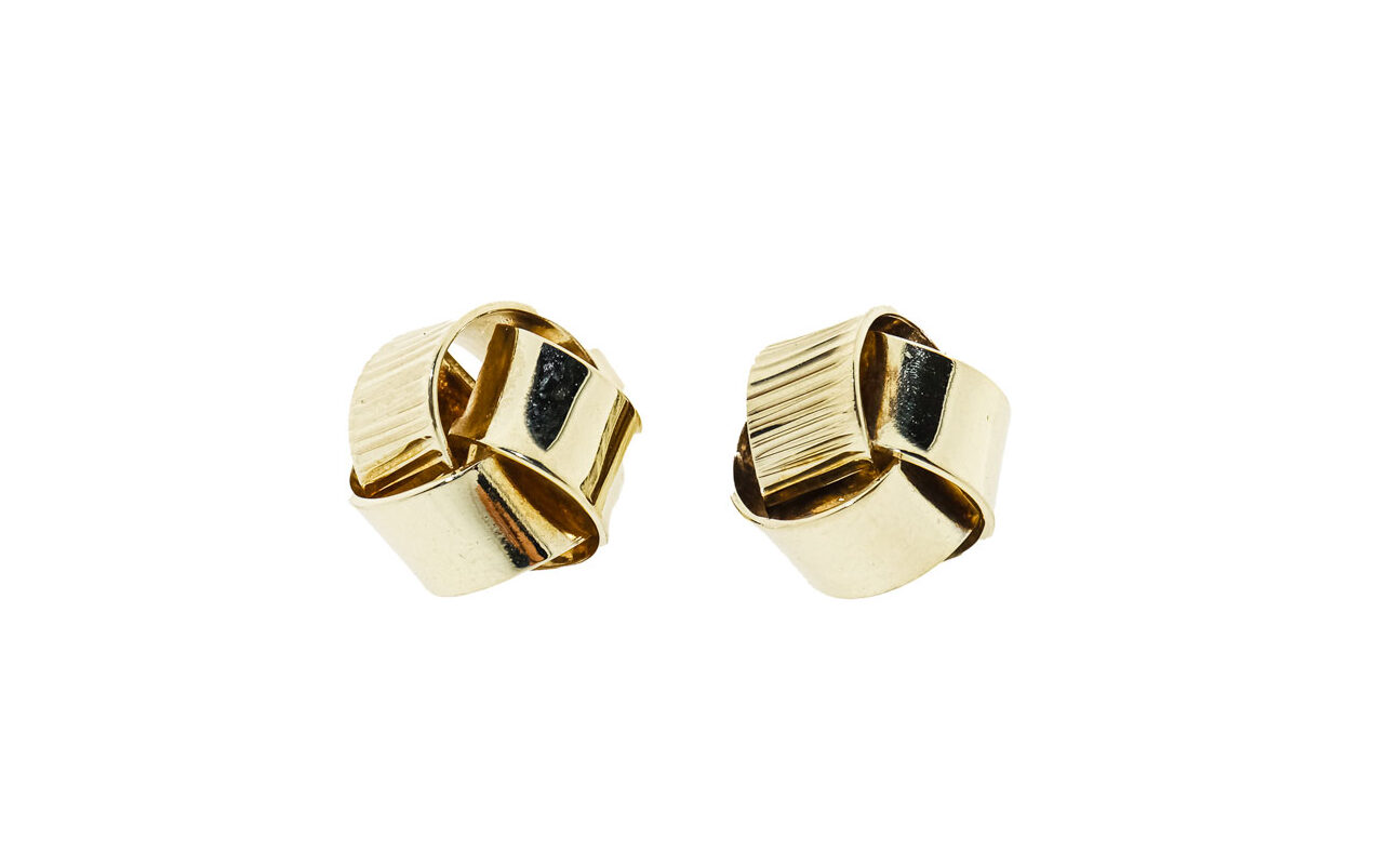 Knot Studs | 14 Karaat Gouden Knoop Oorknopjes