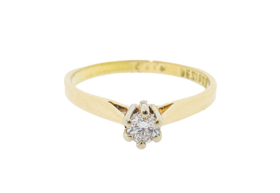 Desiree Solitair | 14 Karaat Gouden Ring Met Diamant