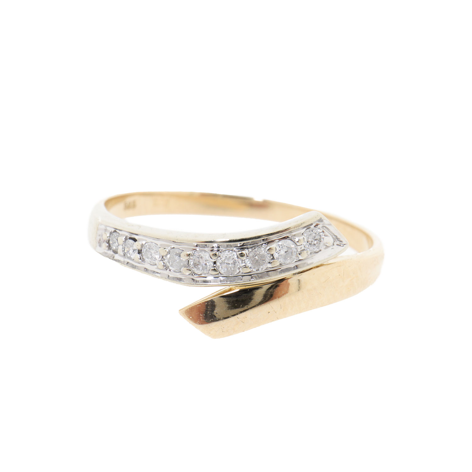 14 Karaat Gouden Dames Ring Met Diamanten 