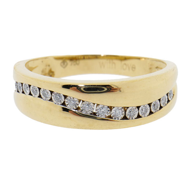 Diamond Wave | 18 Karaat Gouden Diamanten Dames Ring