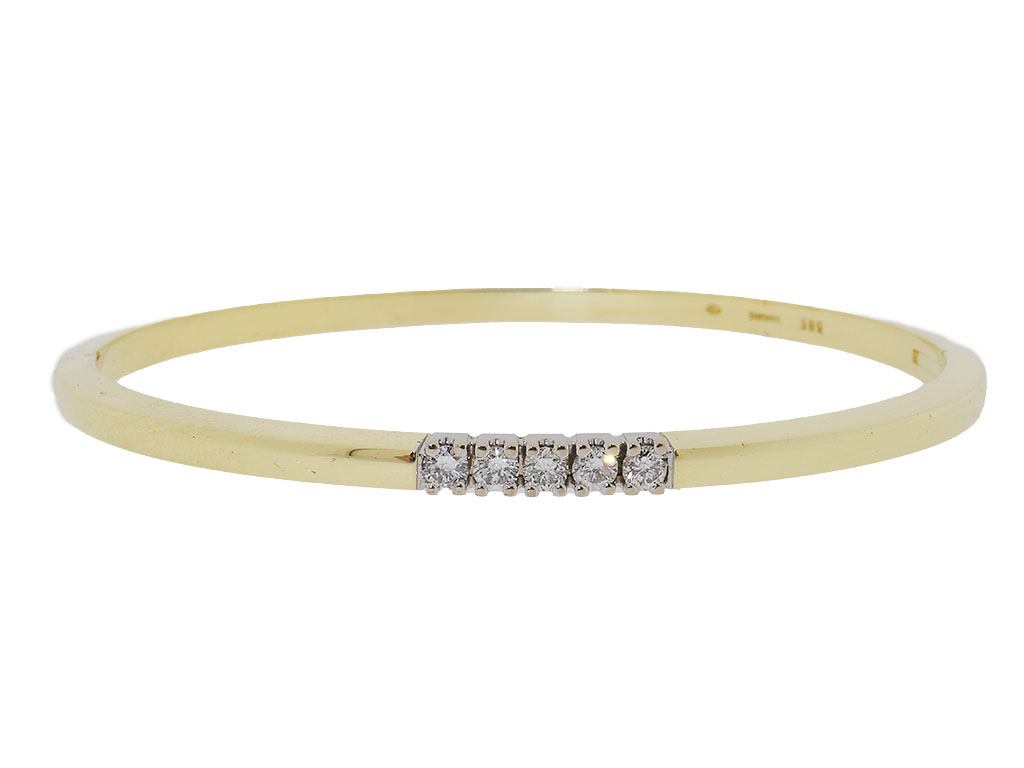 Gouden Diamonde Slavenarmband | 14 Karaat 0.50ct