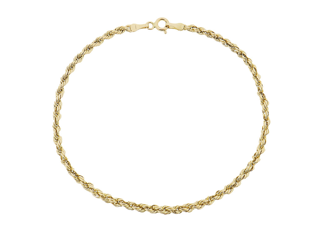 Rope Chain 20cm | 14 Karaat Gouden Koord Armband 