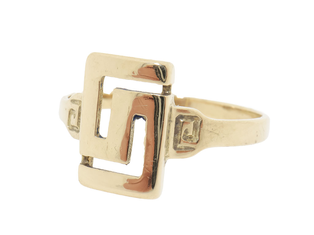 Gouden Meander Patroon Ring | 14 Karaat 