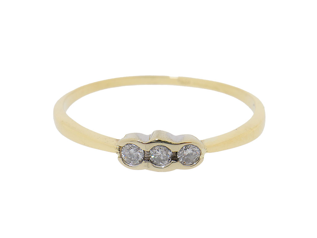 Gouden Ring Met Diamanten 0.07ct | 14 Karaat 