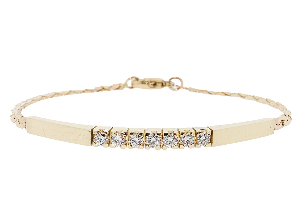 Gouden Schakel Armband Met 0.50ct Diamanten | 14 Karaat 