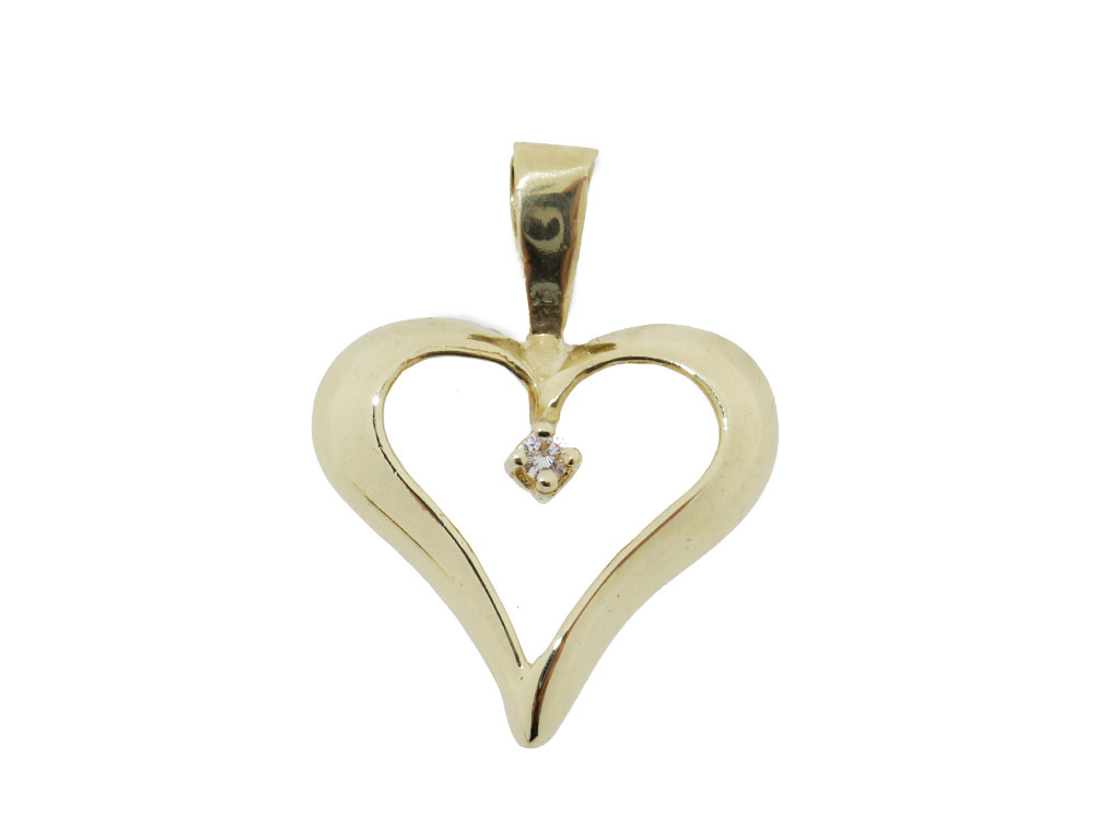 Open Heart | 14 Karaat Gouden Hart Hanger 