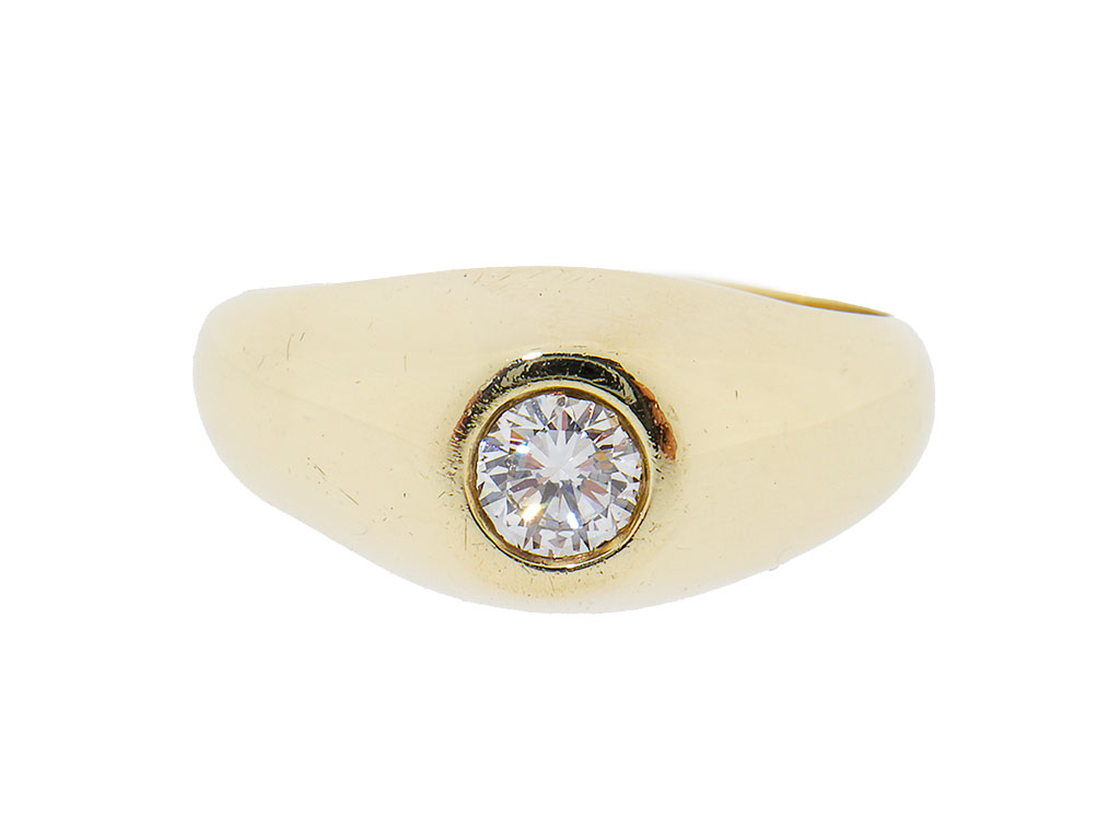 Vintage Gouden Ring Met 0.25ct Diamant | 14 Karaat 