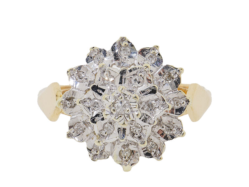 Floral Diamond | Gouden Entourage Ring Met Diamanten