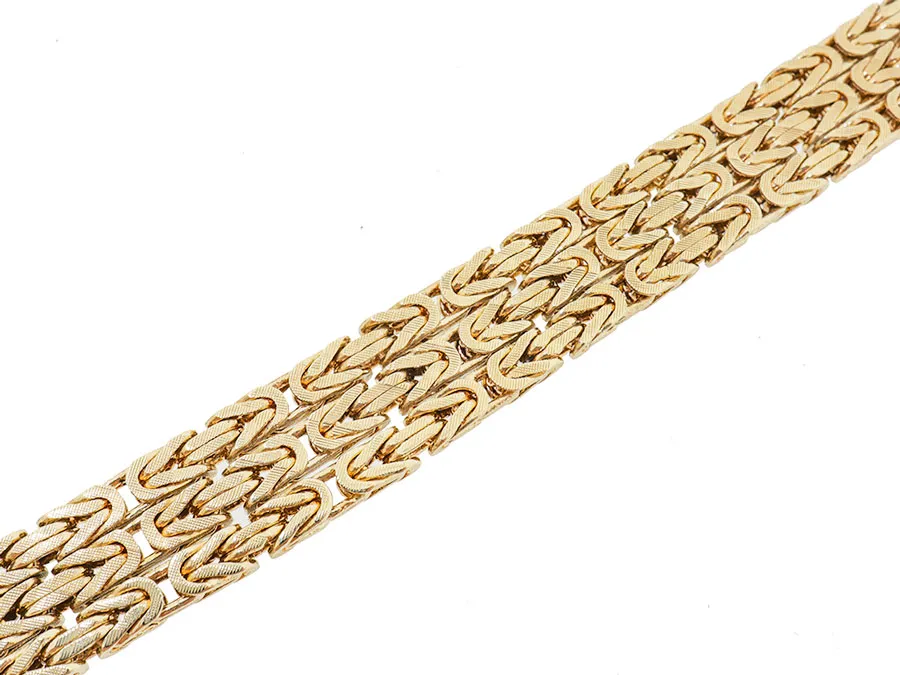 14 Karaat Gouden Konings-Armband | 3 In 1 