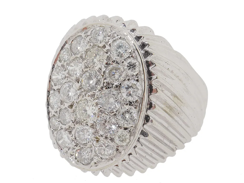 Exclusieve Gouden Ring Met Diamanten | 18 Karaat Witgoud 