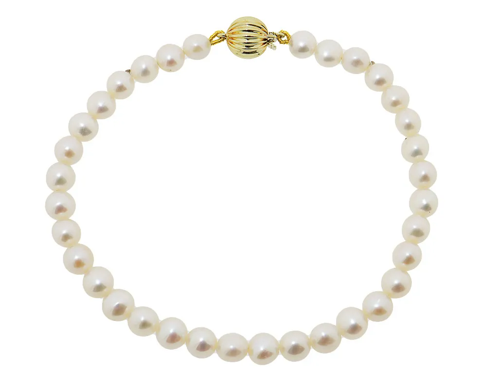 Parel Armband Met 14 Karaat Gouden Ribton Sluiting 
