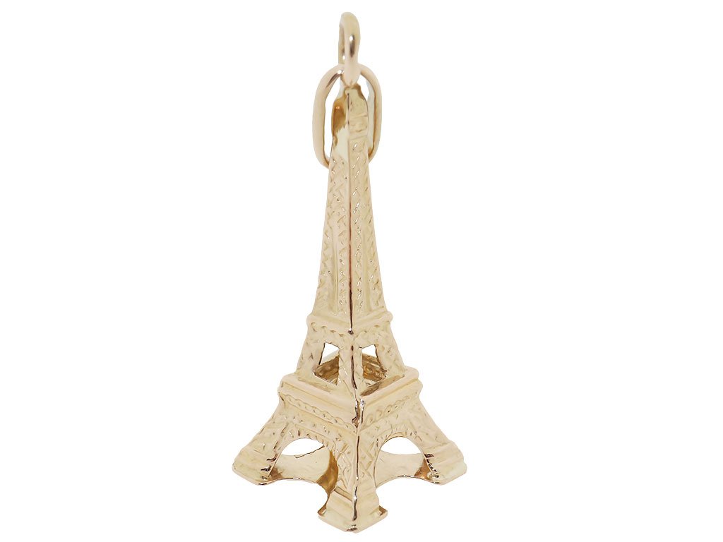 18 Karaat Gouden Hanger In De Vorm Van De Eiffeltoren