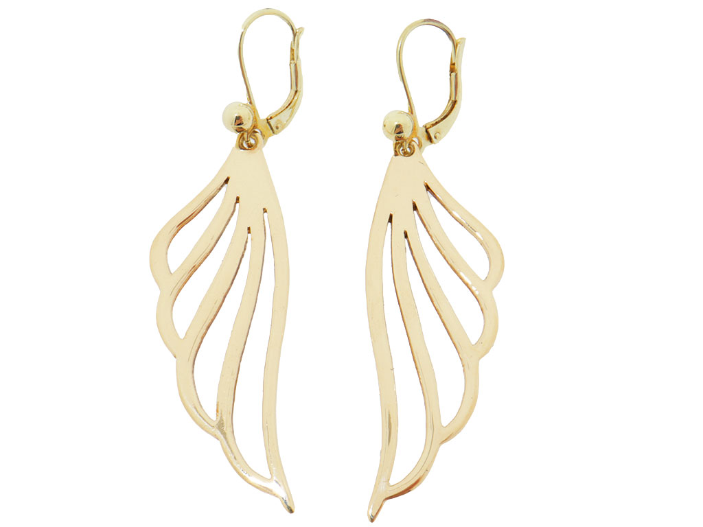 Golden Wings | 14 Karaat Gouden Oorhangers Vleugelvorm