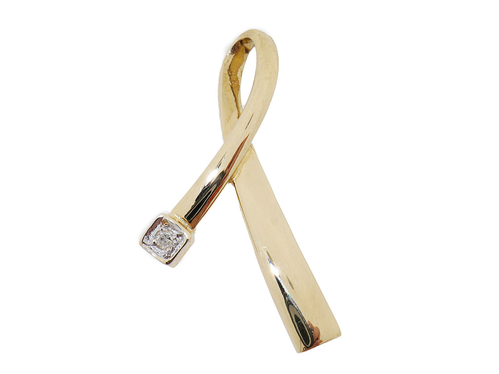 14 Karaat Gouden Hanger Met Witte Saffier | Stijlvol & Vrouwelijk 