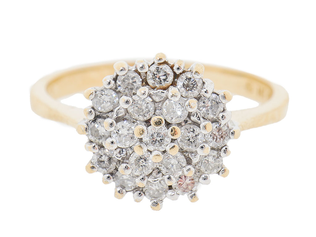 14 Karaat Gouden Entourage Ring Met 0.33ct Diamanten 