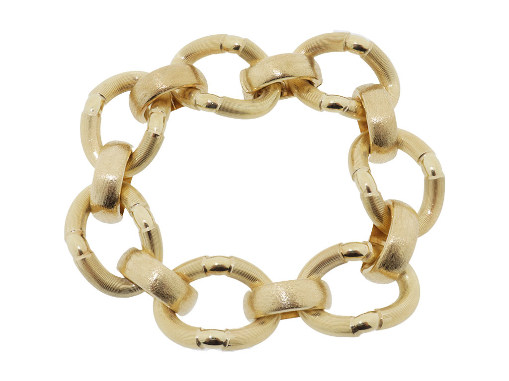 Unieke 18 Karaat Gouden Dames Schakelarmband 