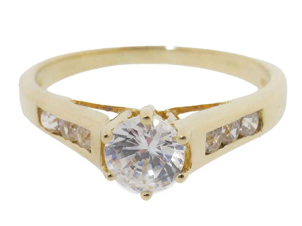14 Karaat Gouden Ring Met Zirkonia 