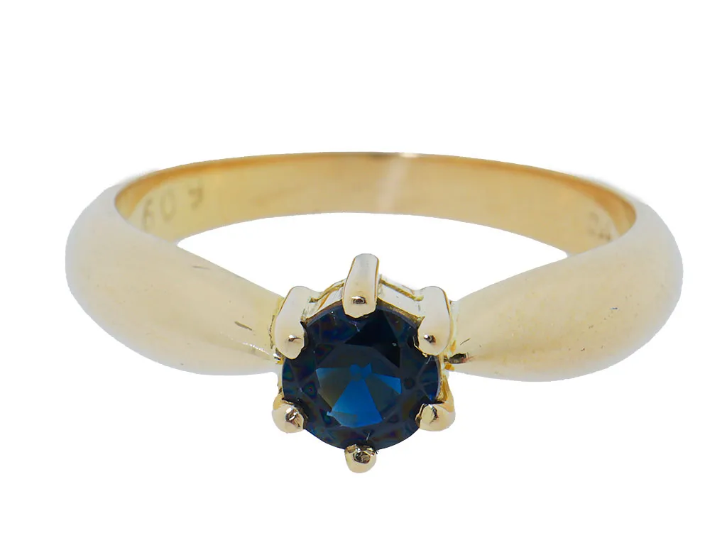18 Karaat Gouden Ring Met Saffier Edelsteen 