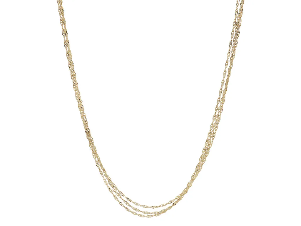 Triple Elegance l 14 Karaat Gouden Ketting