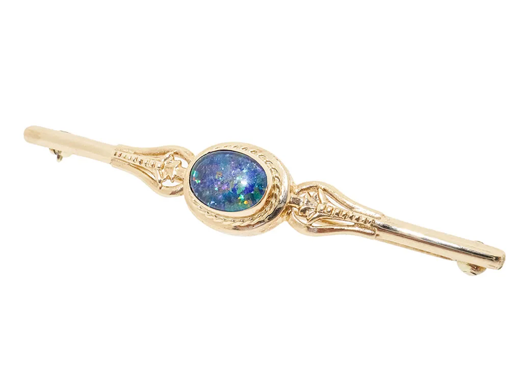Gouden Broche met Opaal | 14 K