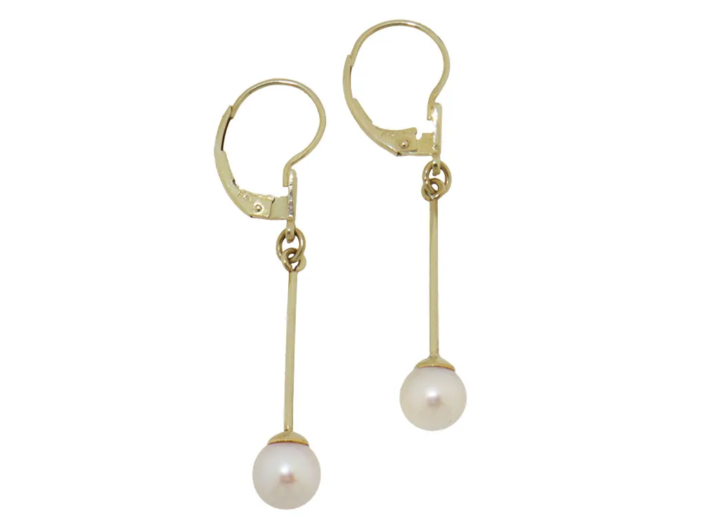 14 Karaat Gouden Hangers met Parel