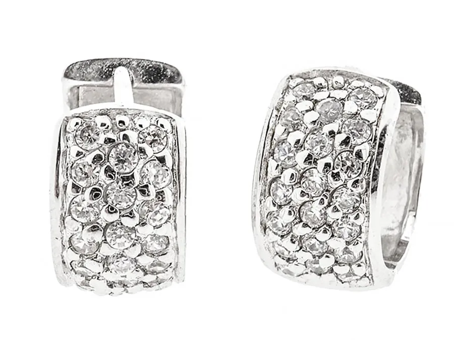 Zilveren Pavé Creolen | 925 Sterling Silver