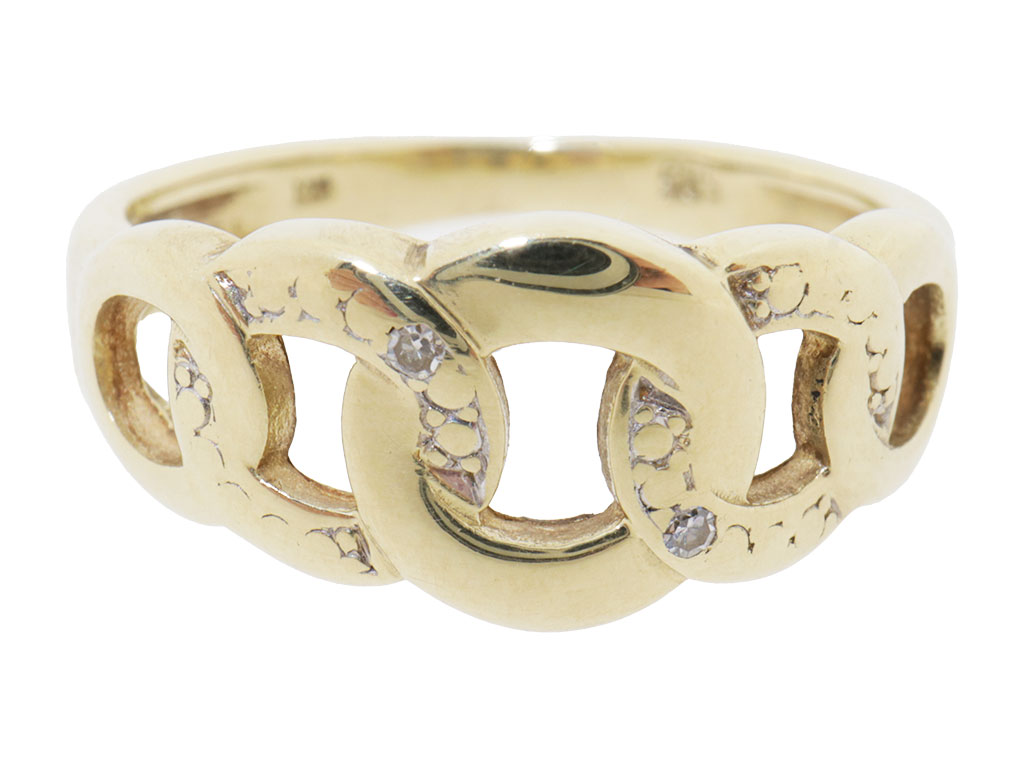 Sparkling Circles | 14 Karaat Gouden Ring Met Cirkels 