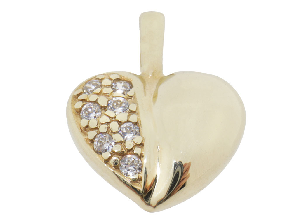Sparkling Heart | 14 Karaat Gouden Hartje Hanger 